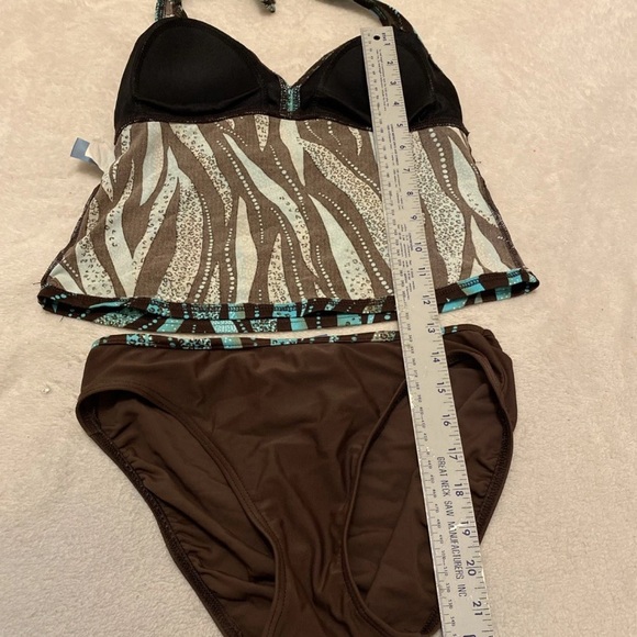 St. John's Bay Aqua and Chocolate Bikini - Picture 13 of 16